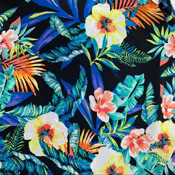 Decree Halter Top XS Floral Tropical Multicolor Summer Beach Vacation Island - Picture 6 of 10